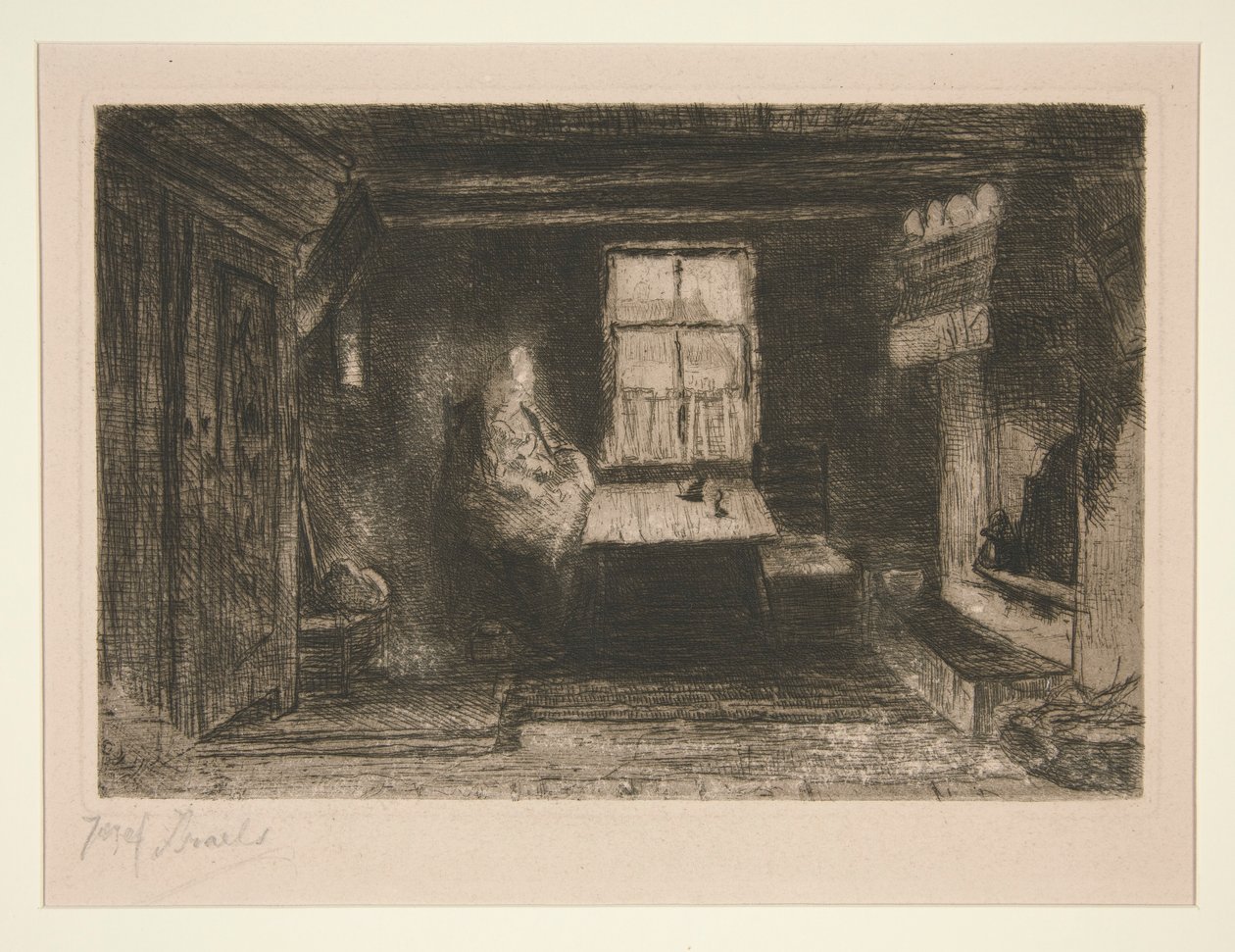 Anne ve Çocuk İç Mekan by Jozef Israëls