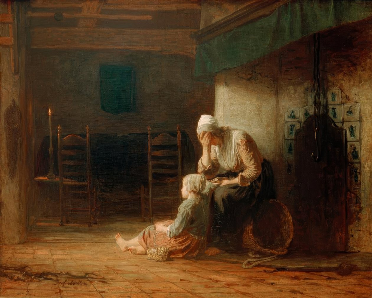 Ayrılmadan önceki gün by Jozef Israëls