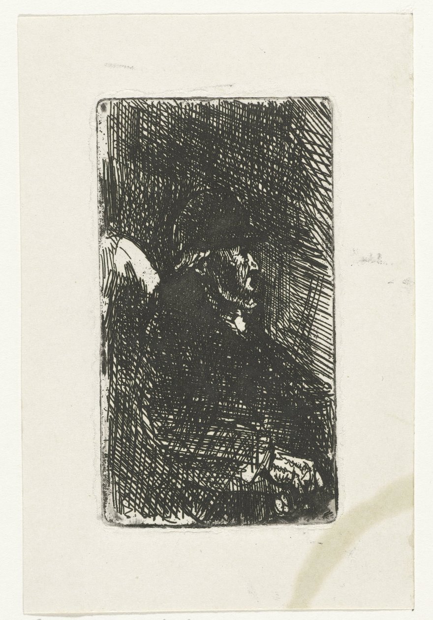 oturan yaşlı adam by Jozef Israëls