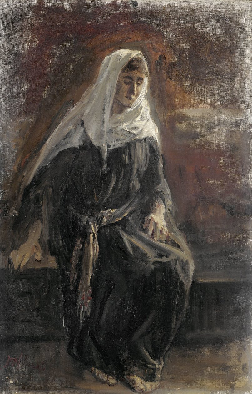 Oturan kadın, muhtemelen Michal by Jozef Israëls