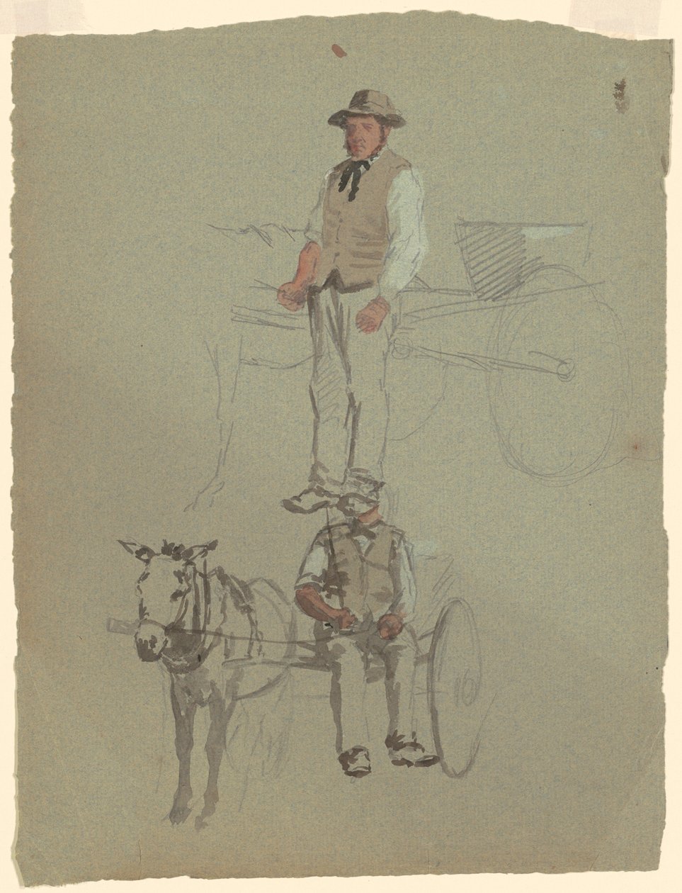 İnsan ve At Arabası Çalışmaları by Jr. Enoch Wood Perry