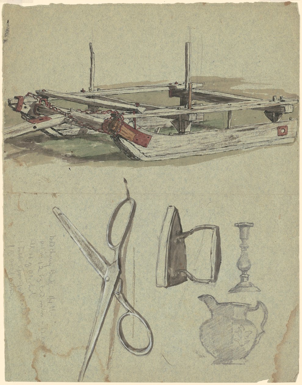 Kızak Çalışmaları ve Çeşitli Ev Eşyaları by Jr. Enoch Wood Perry