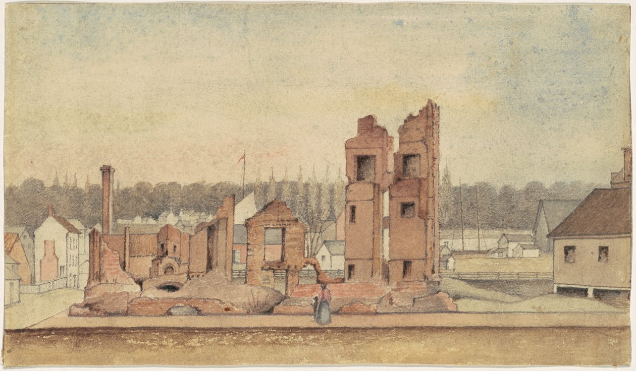 Bir Taverna Harabeleri, Petersburg, Virginia by Jr. William Skinner Simpson