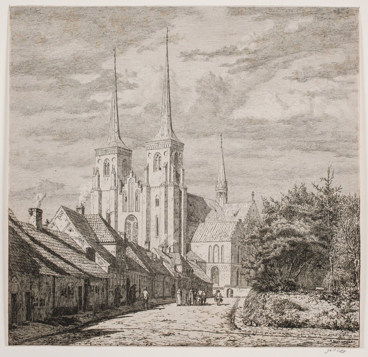 güneybatıdan görülen Roskilde Katedrali, by Jørgen Roed