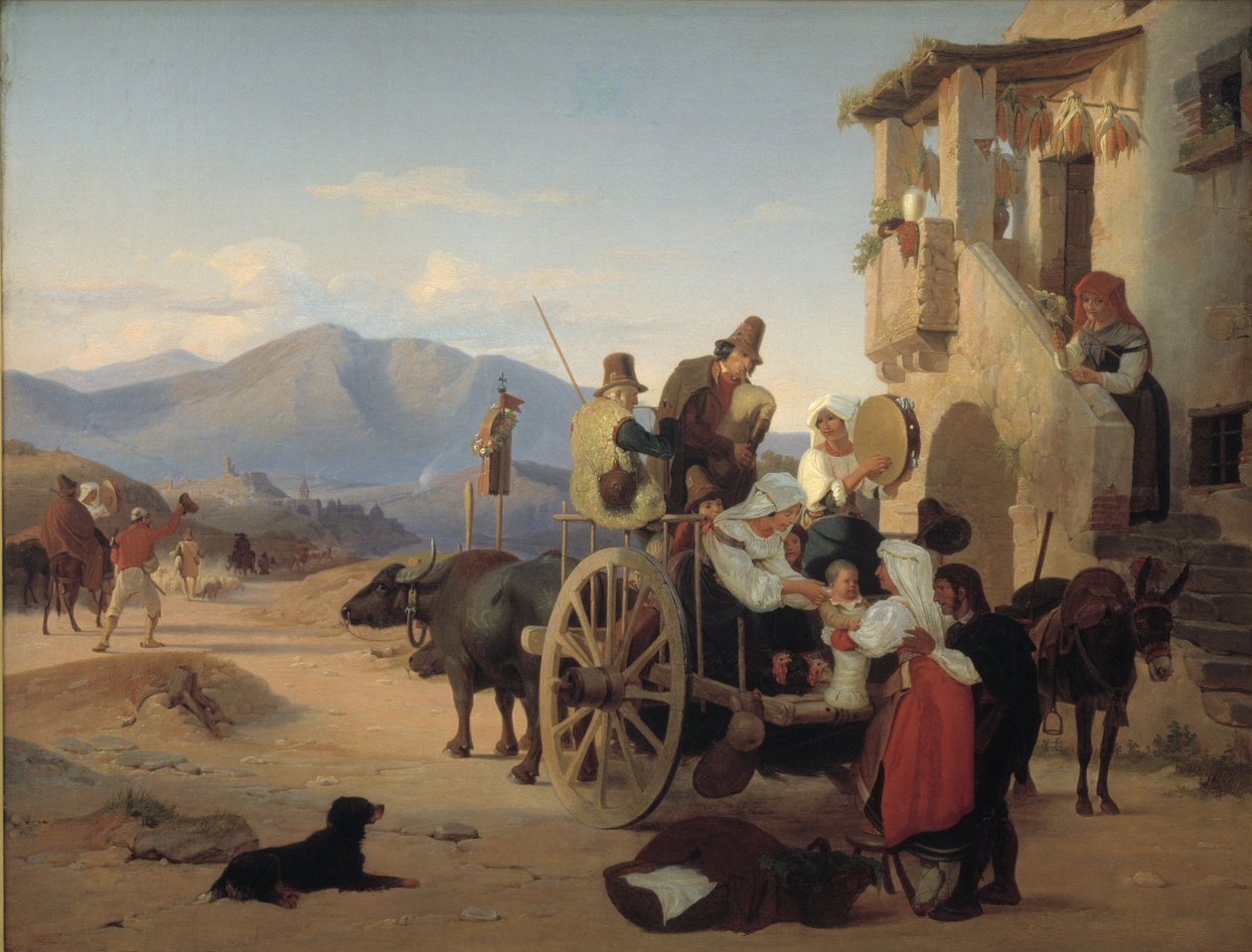 Pazara Giden Roman Köylüler by Jørgen V. Sonne