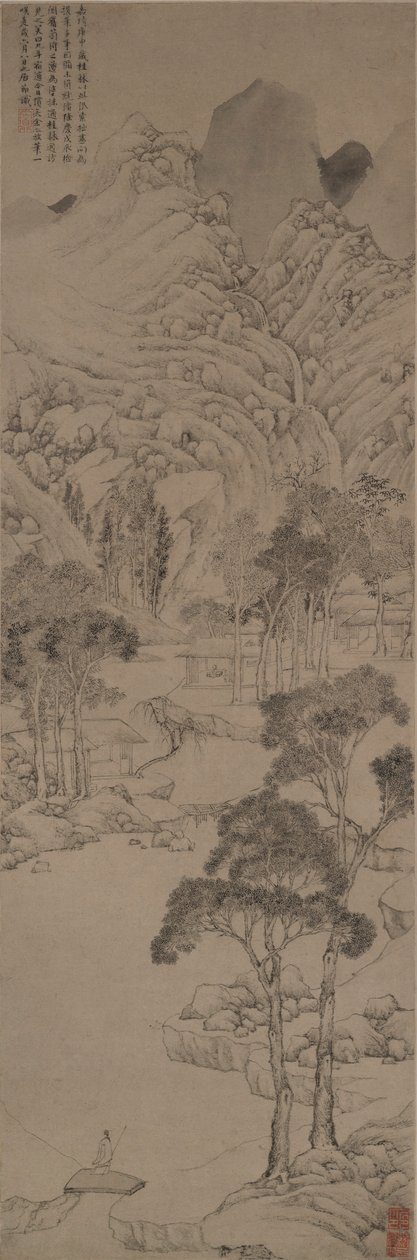 Wen Zhengming tarzında manzara by Ju Jie