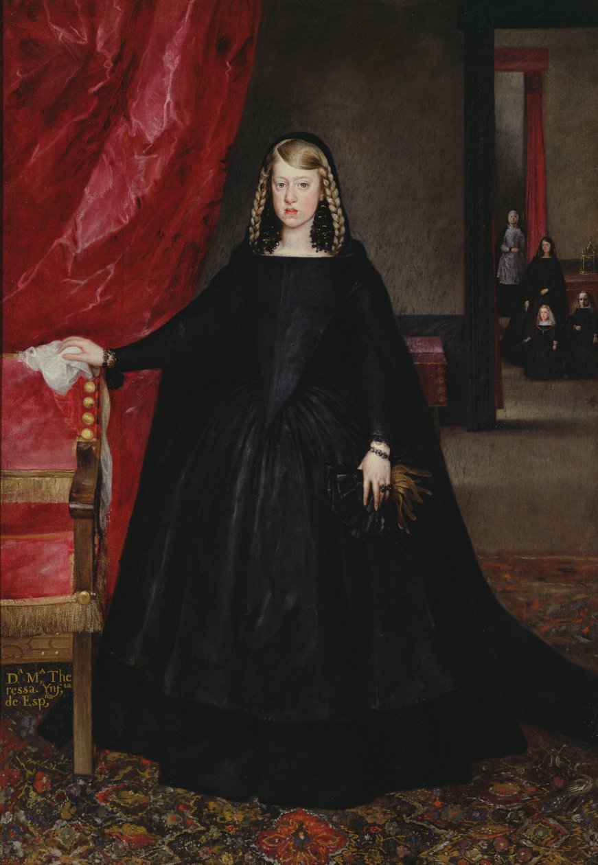 Avusturya İmparatoriçesi Dona Margarita yas elbisesi (1480-1530) 1666 by Juan Bautista Martinez Del Mazo