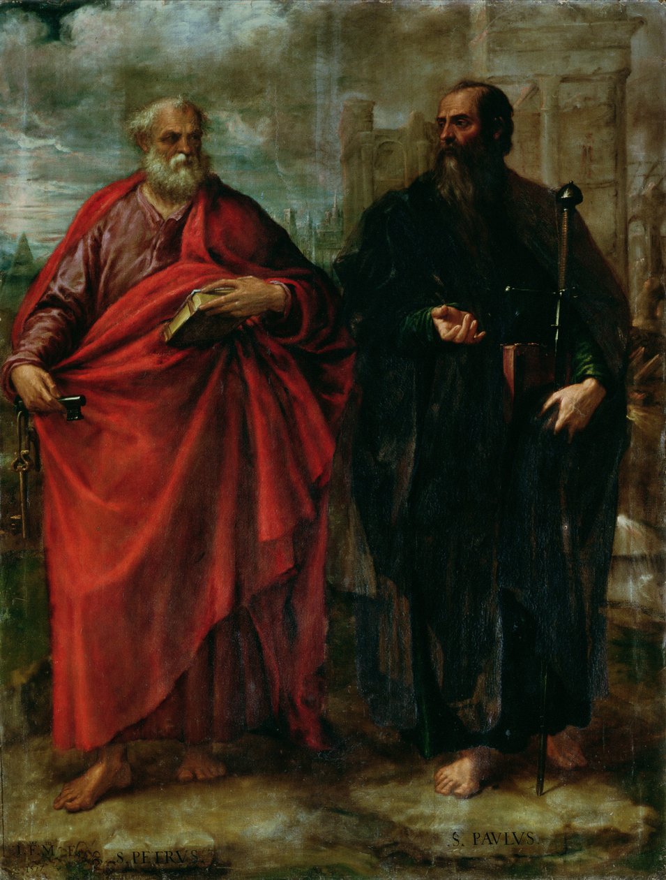 Aziz Peter ve Aziz Paul, 1577 by Juan Fernandez de Navarrete