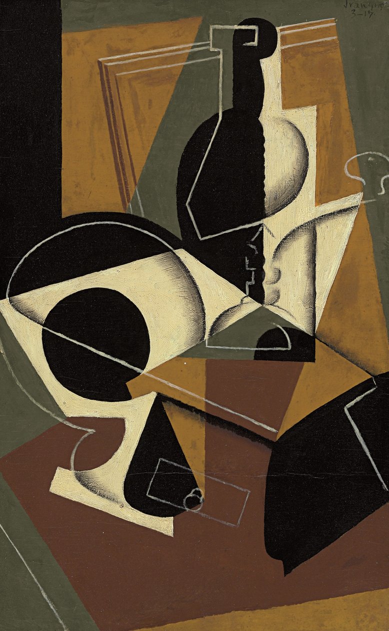 Kahve ve şişe değirmeni by Juan Gris