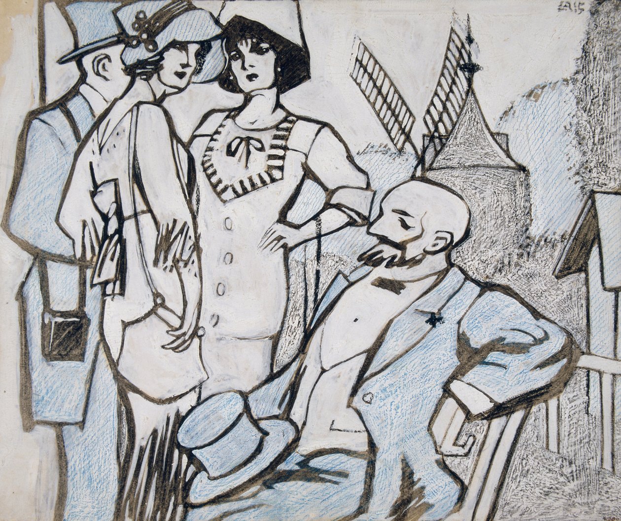 Longchamps yarışlarında by Juan Gris