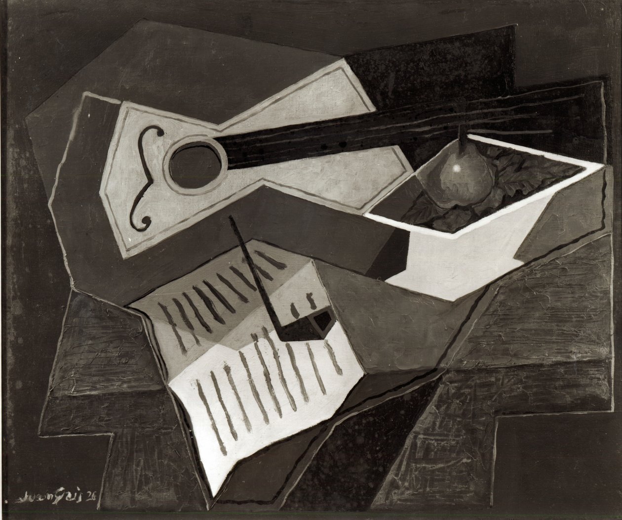Gitar ve Meyve kasesi, 1926 by Juan Gris