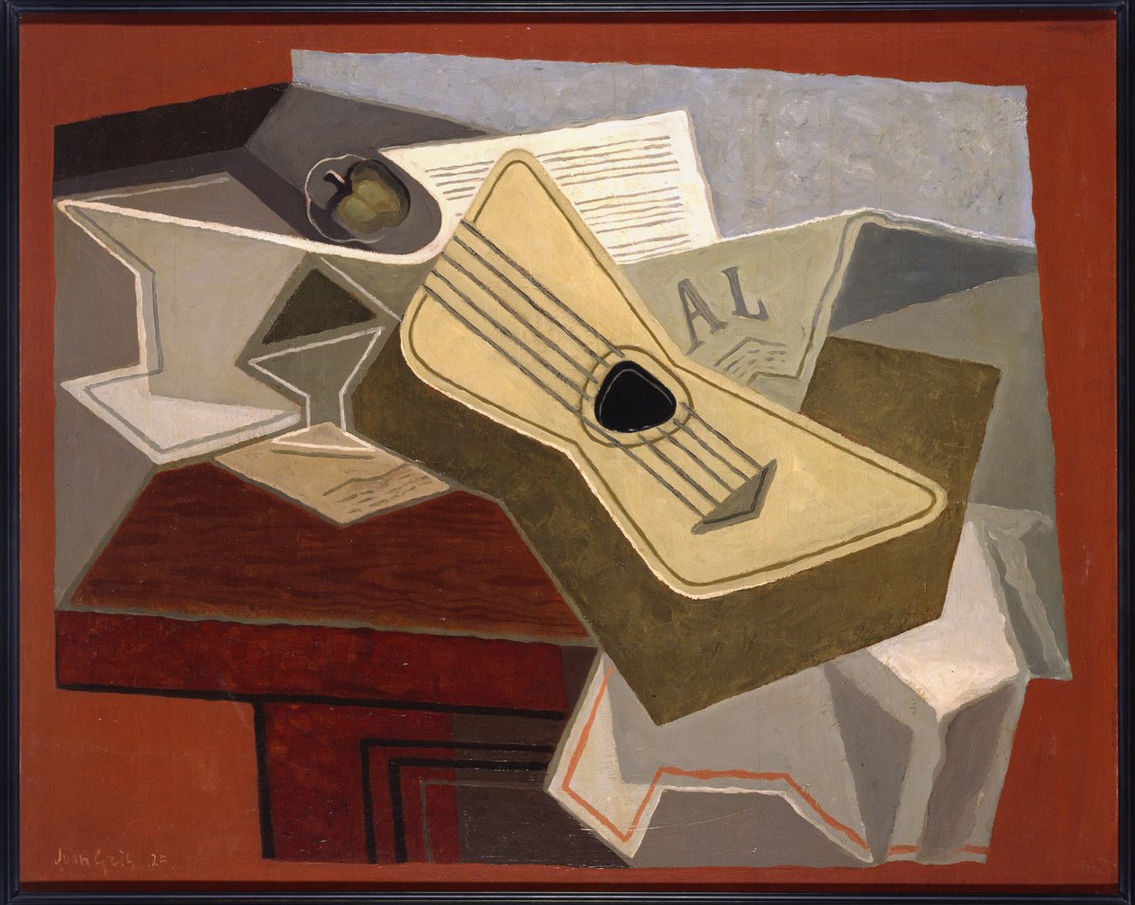 gitar ve gazete by Juan Gris