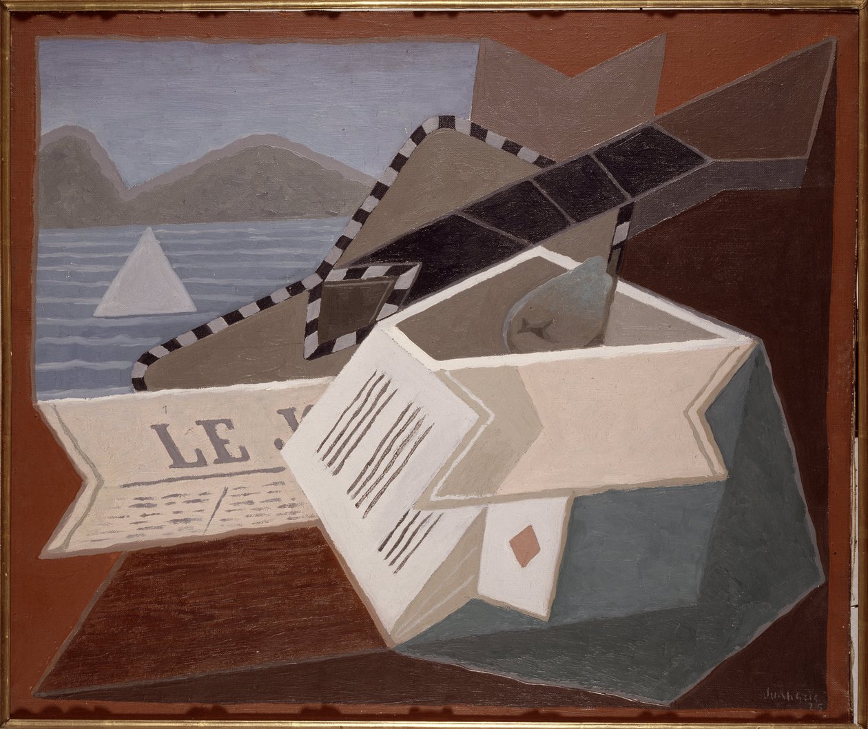 denizin önünde gitar by Juan Gris