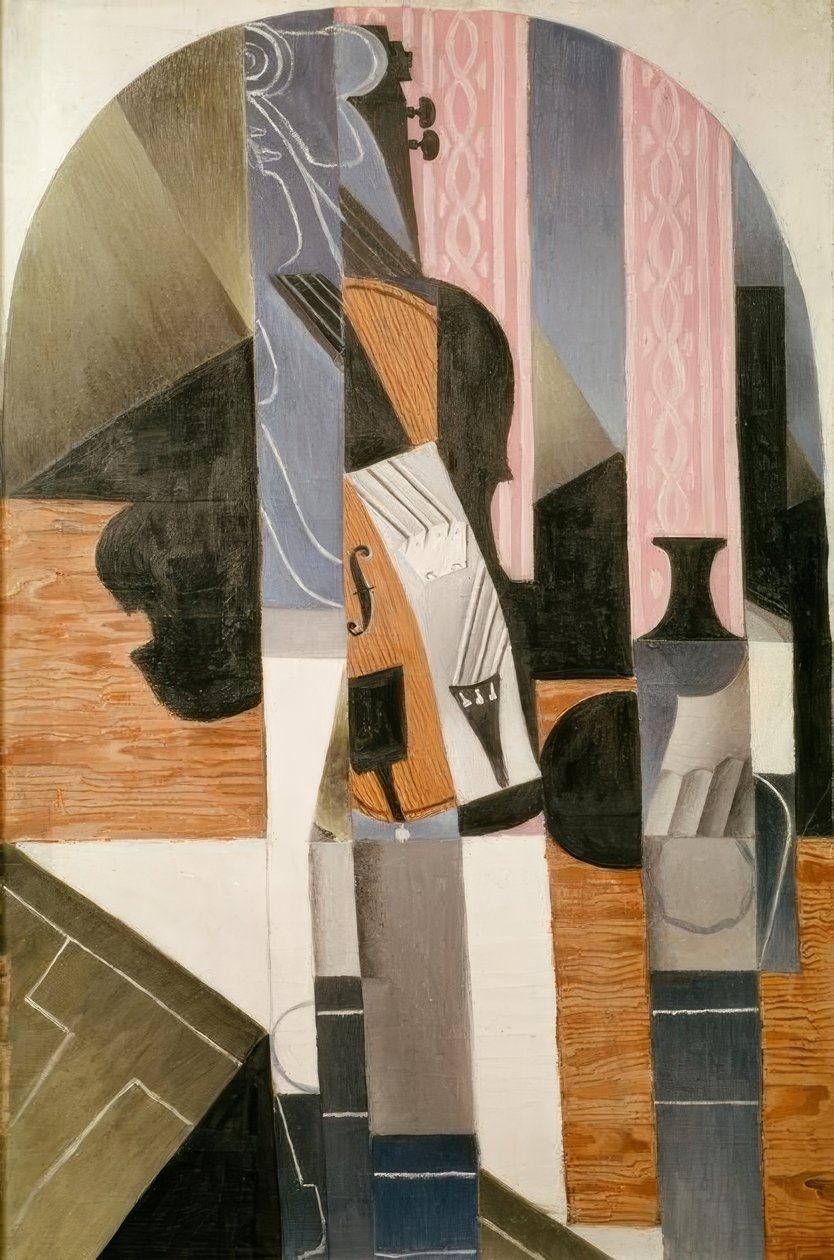 Natürmort. Keman by Juan Gris