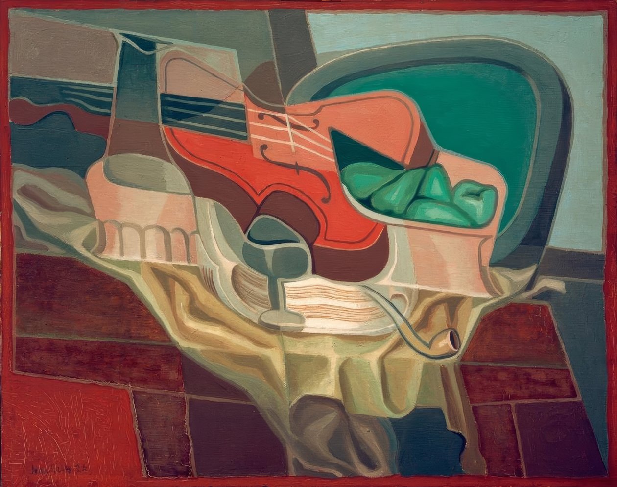 Natürmort (koltuklu masa) by Juan Gris