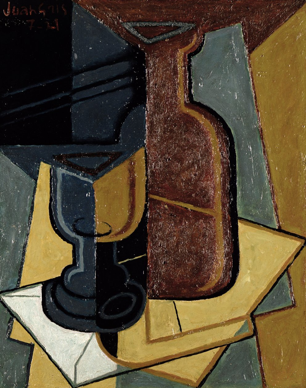 Mektup, 1921 (panel) by Juan Gris