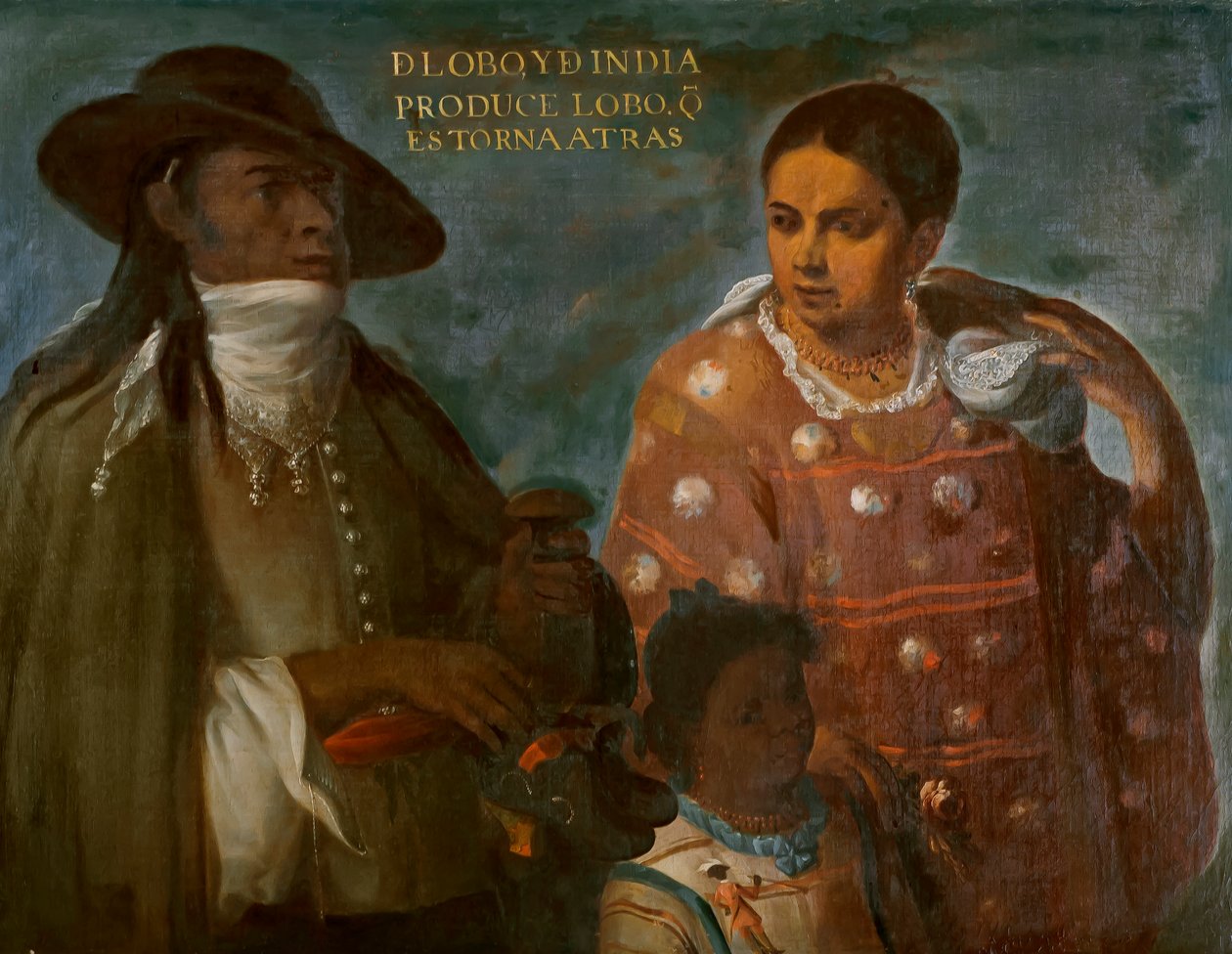 Kurt ve Kızılderili Bir Kurt Geri Dönüyor, c.1715 by Juan Rodríguez Juárez