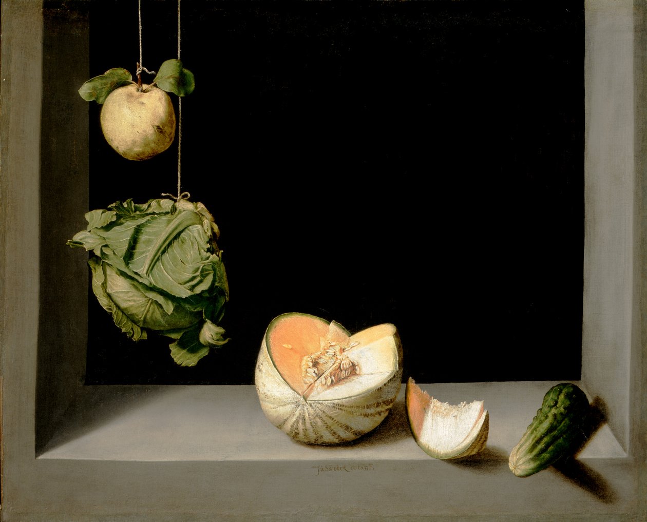 Ayva, Lahana, Kavun ve Salatalık, c.1602 by Juan Sanchez Cotan