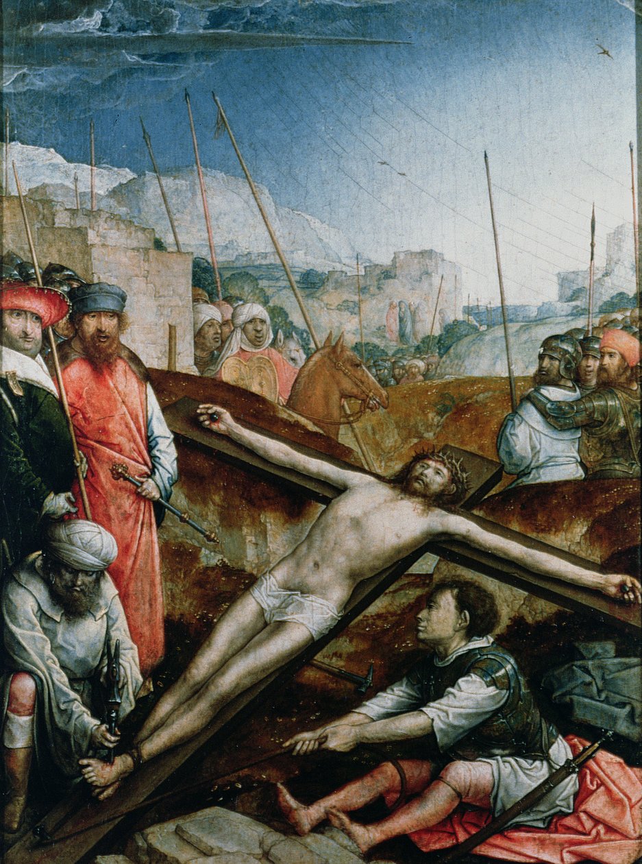 İsa Haç Üzerinde Yükseldi, 1496-1504 (panel) by Juan de Flandes