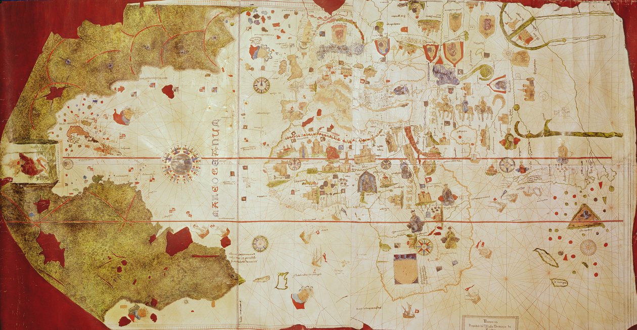 Mappa Mundi, 1502 (gouache and pen und ink on paper) by Juan de la Cosa