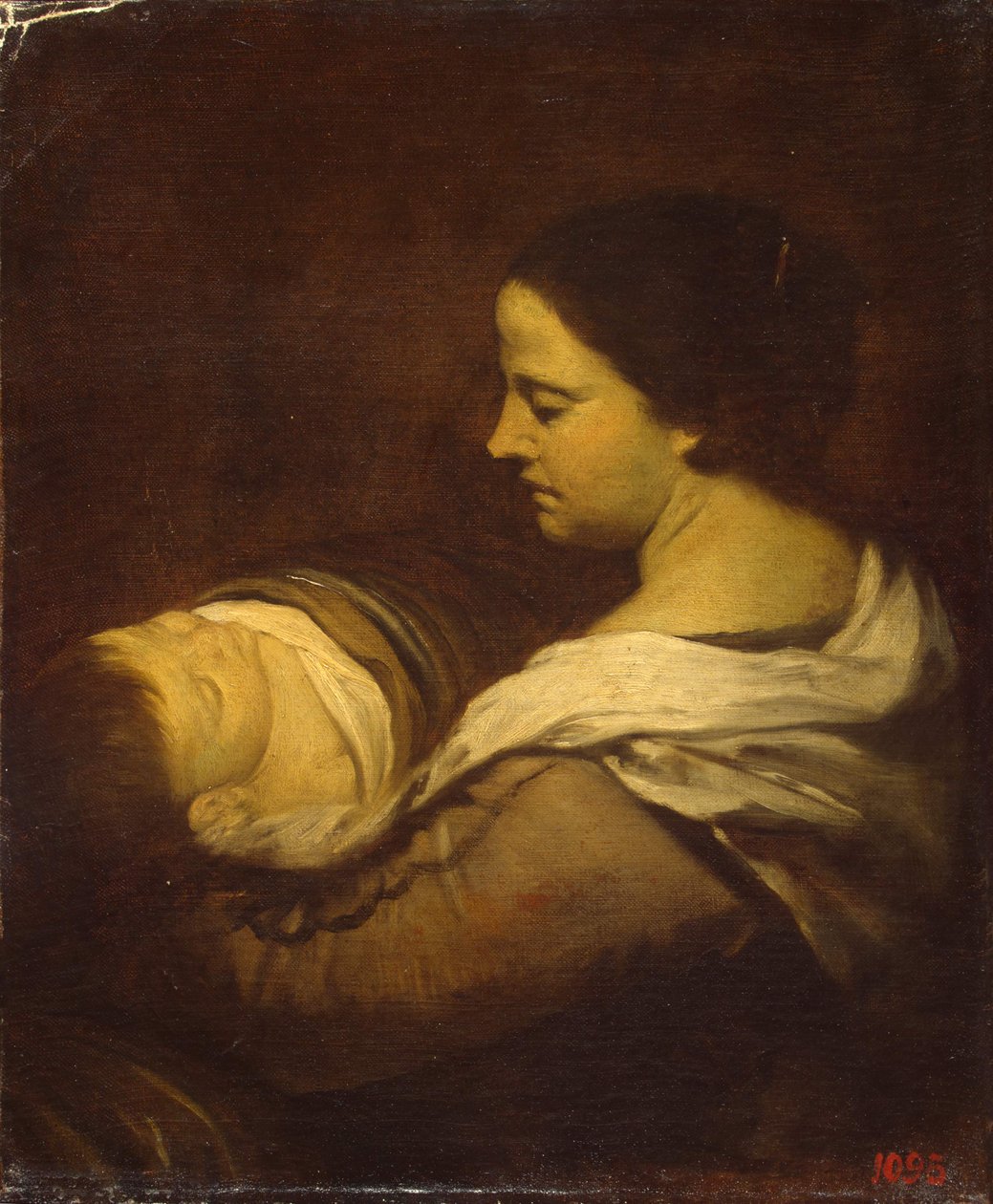 Uyuyan Çocuğu Olan Kadın, c. 1660. by Juan Bautista Martinez Del Mazo