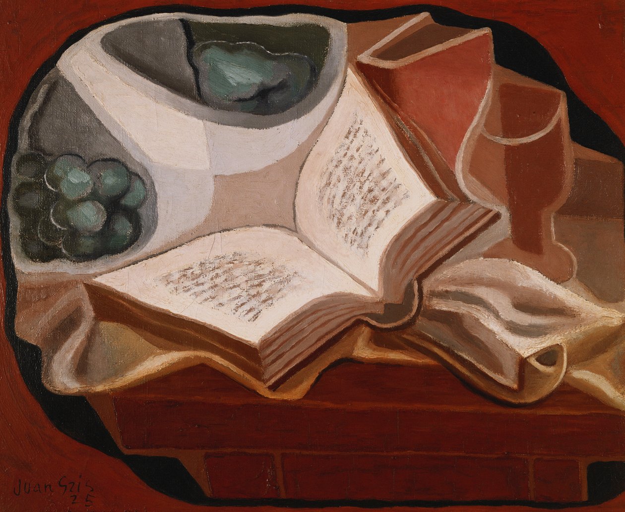 Kitap ve Meyve Kasesi; Kitap ve Meyve Kasesi, 1925 by Juan Gris