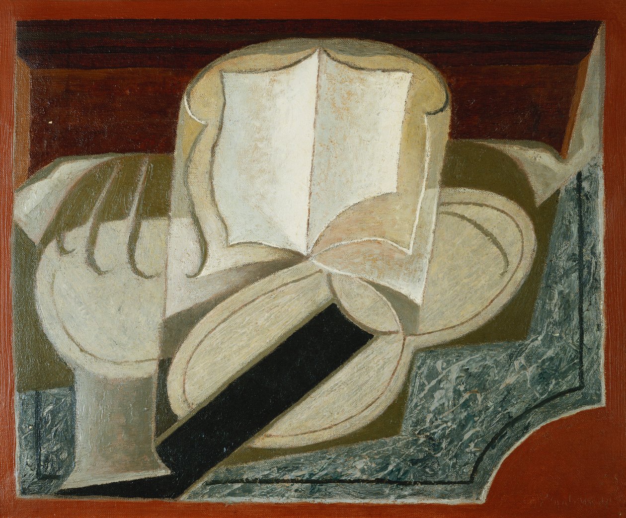 Kitaplar ve Gitar; Kitap ve Gitar, 1925 by Juan Gris