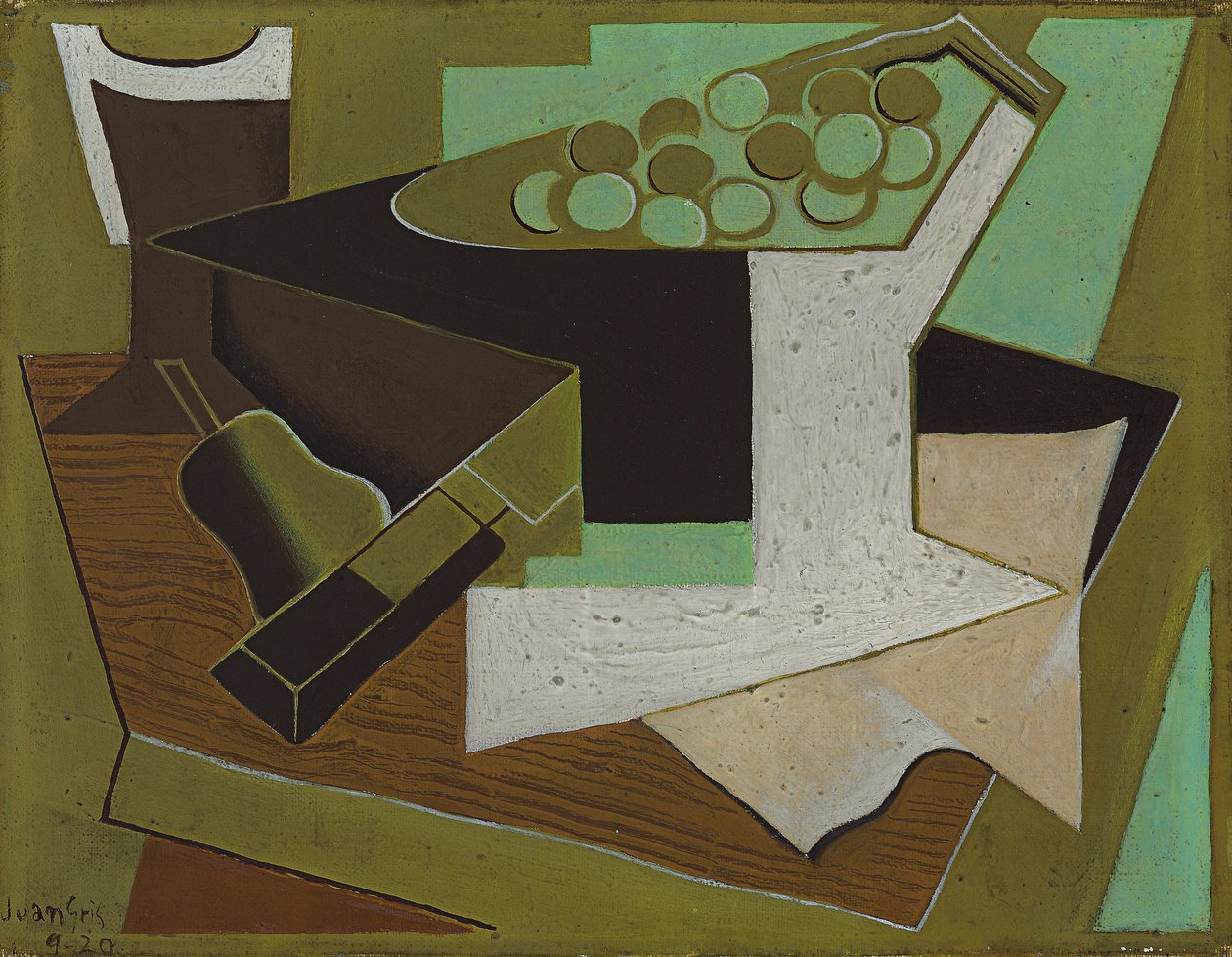 Bir Demet Üzüm ve Bir Armut; Bir demet üzüm ve armut, 1920 by Juan Gris