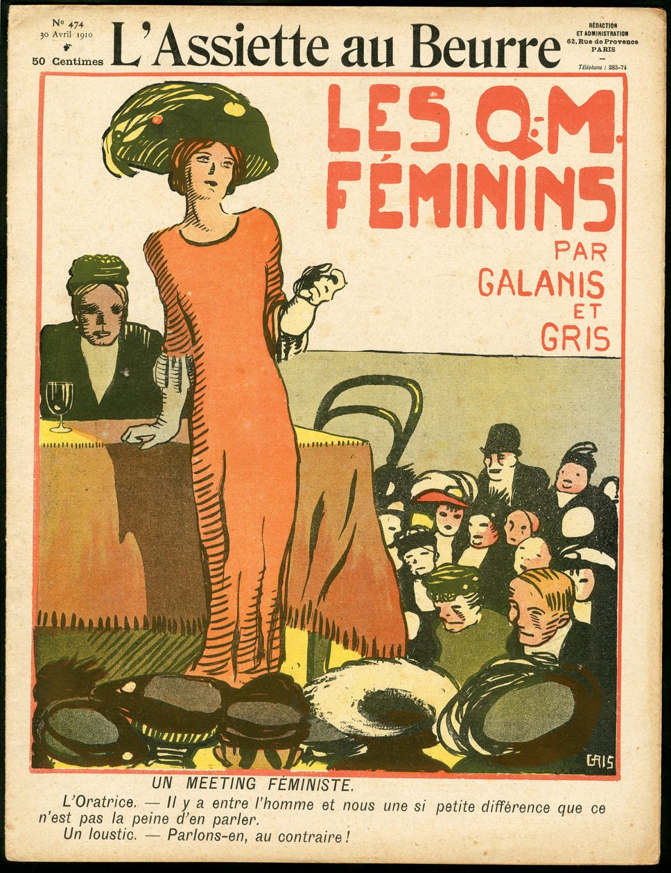 “L’Plate au beurre””, 474 numara, Renkli Hicivli Kapak by Juan Gris