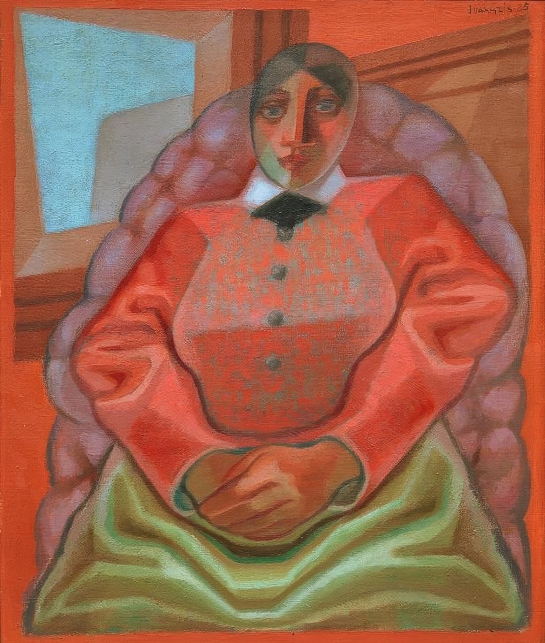kadın koltukta by Juan Gris