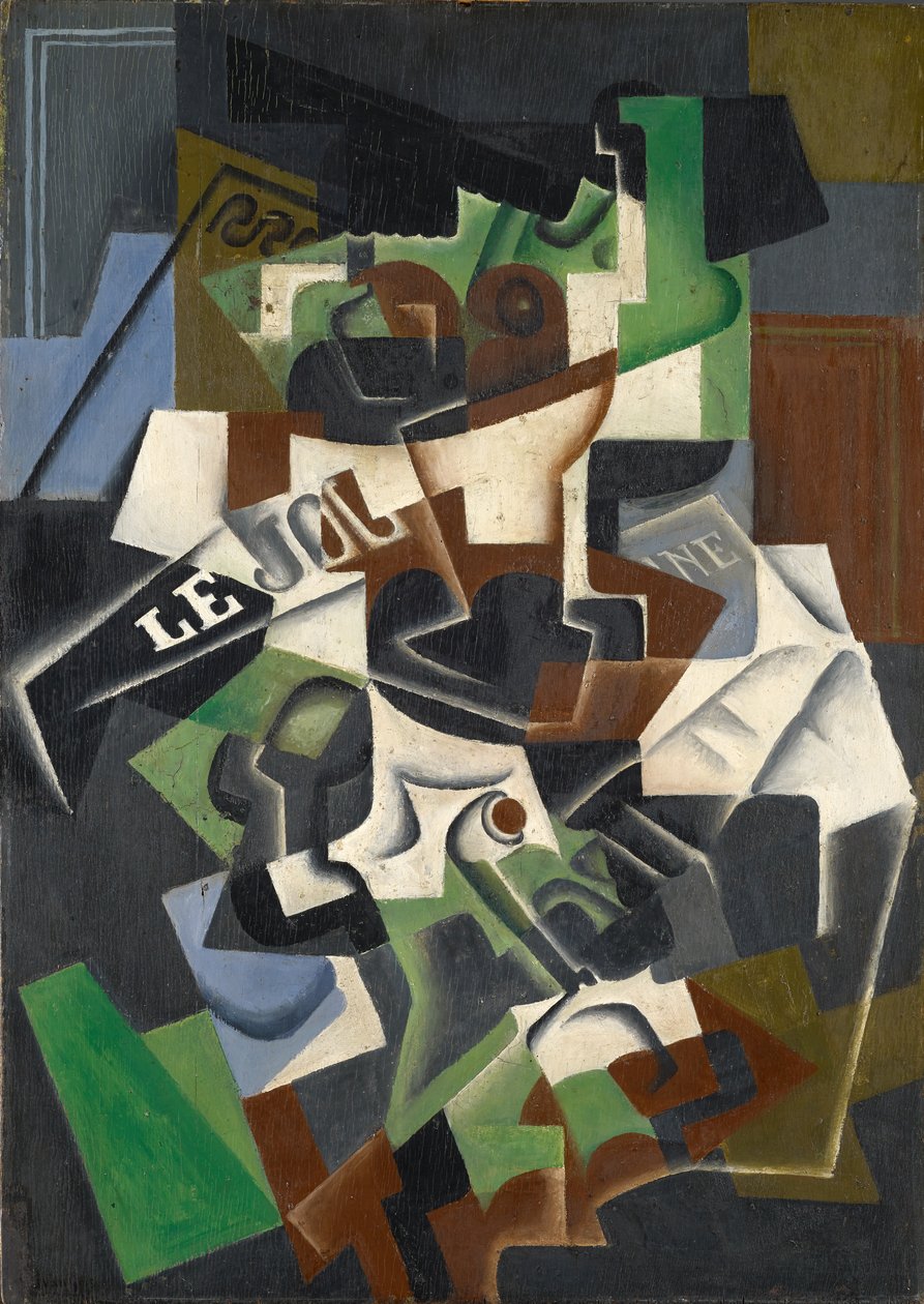 Meyve Kasesi, Pipo ve Günlük by Juan Gris