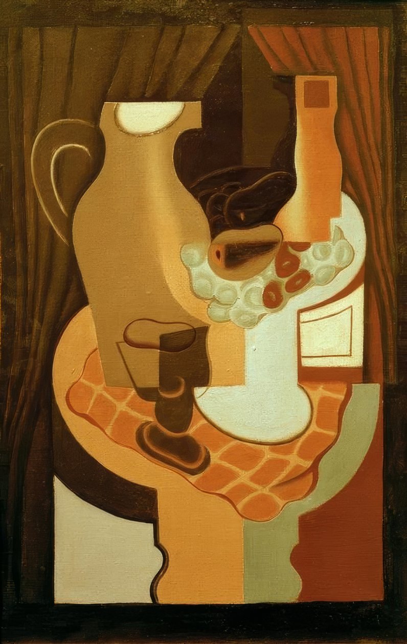 Sürahi ve meyve kasesi by Juan Gris