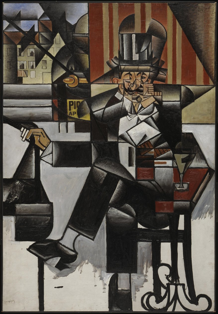 Kafedeki Adam, 1912. by Juan Gris