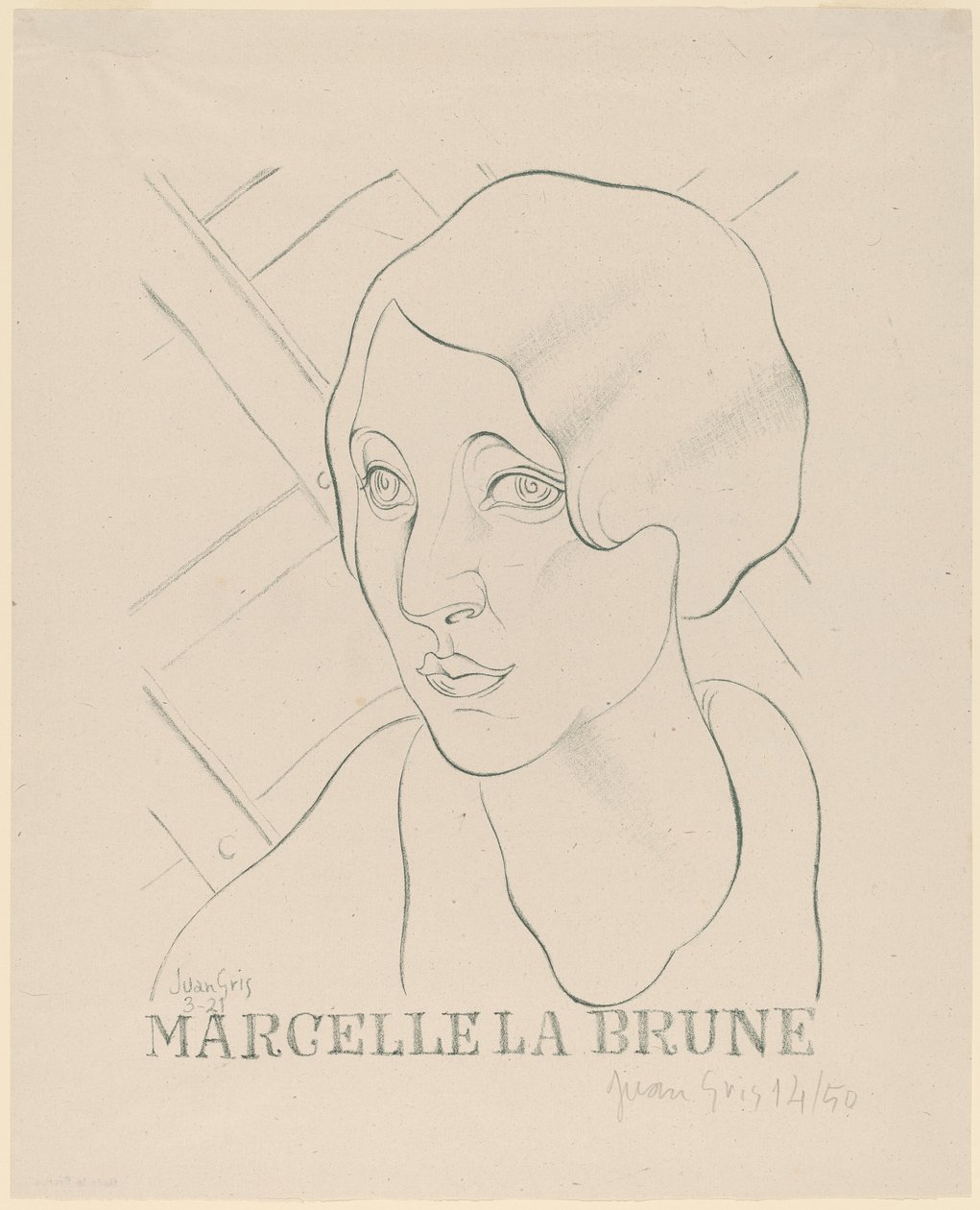 Kahverengi Marcelle by Juan Gris