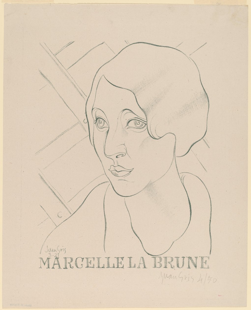 Kahverengi Marcelle by Juan Gris