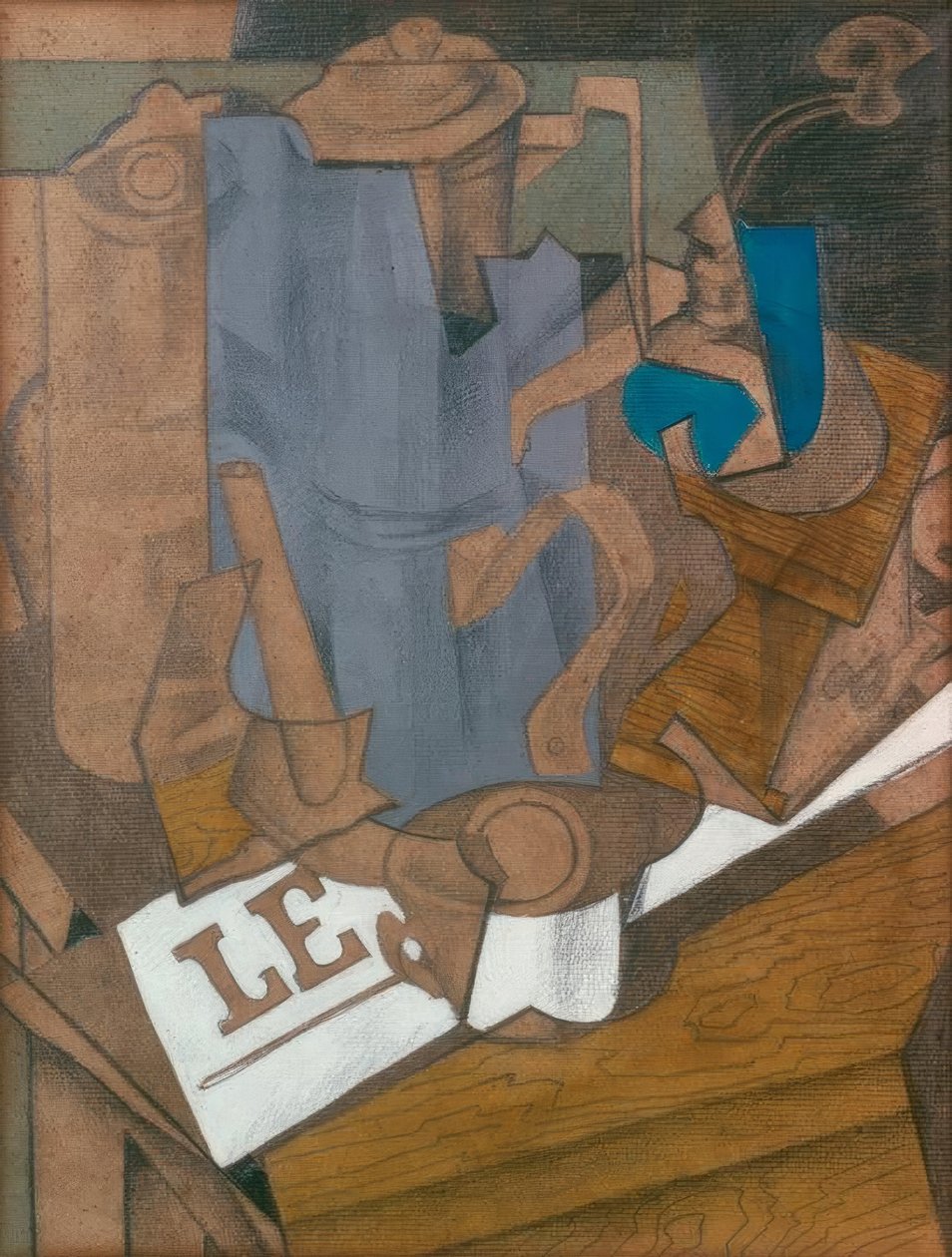 Bir kahve makinesi ile natürmort by Juan Gris