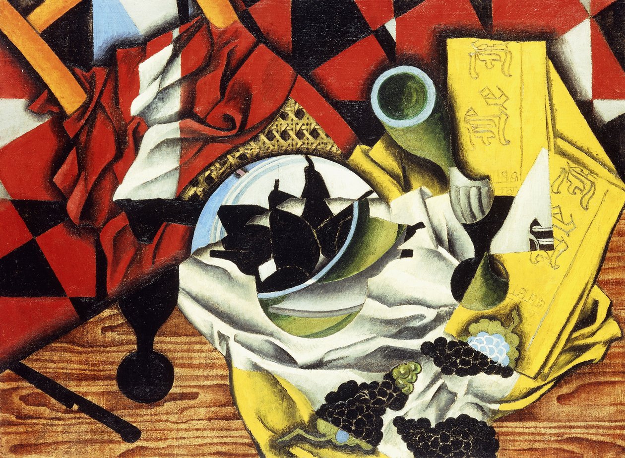 Bir Masada Armut ve Üzüm; Bir Masada Armut ve Üzüm, 1913 by Juan Gris