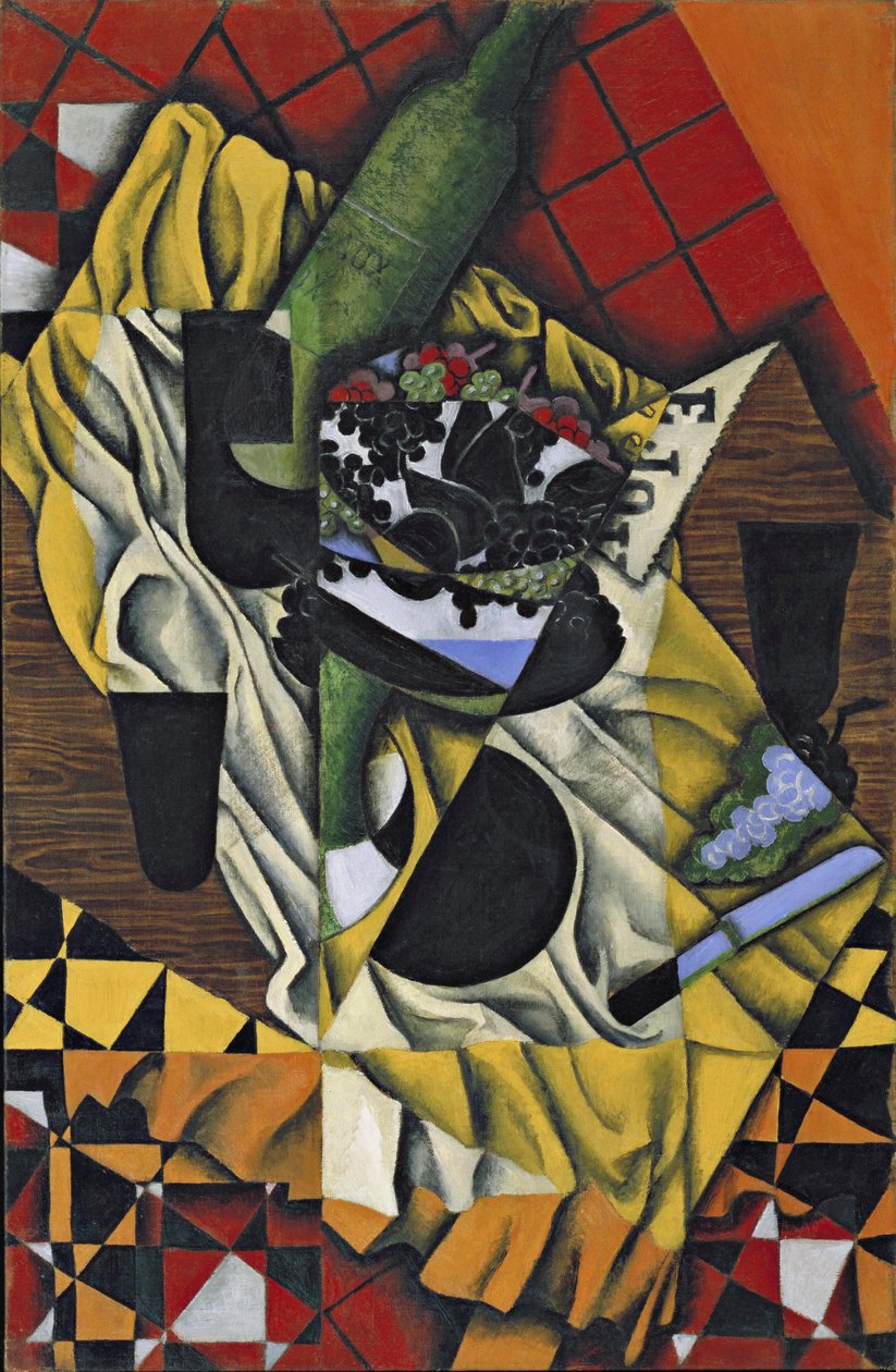 ""Üzüm ve şarap"" Resmi Juan Gris (1887-1927) 1913 Modern Sanat Müzesi, New York by Juan Gris