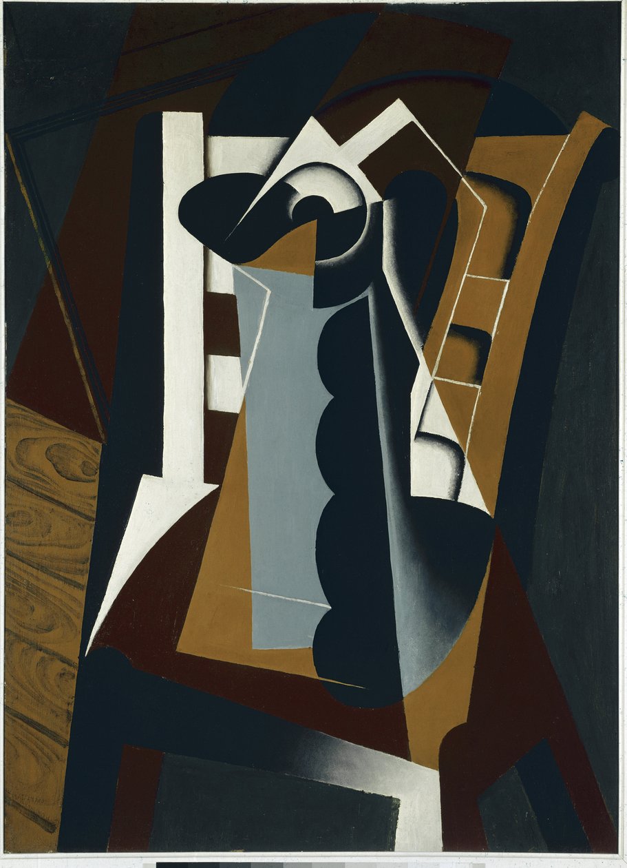 Sandalyede Natürmort - Ahşap üzerine yağlı boya by Juan Gris