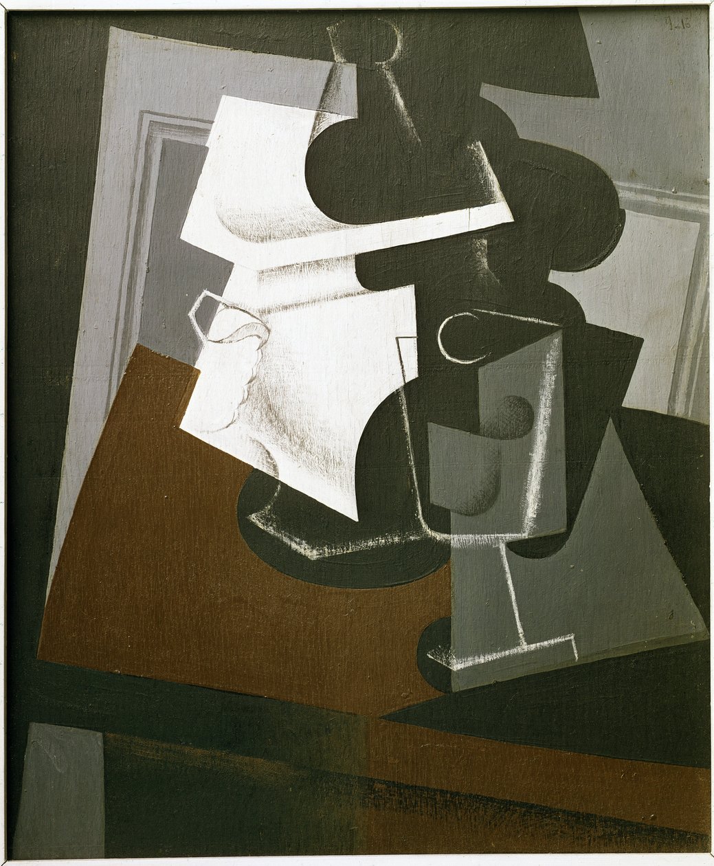 Bir Masada Natürmort - Ahşap üzerine yağlı boya by Juan Gris
