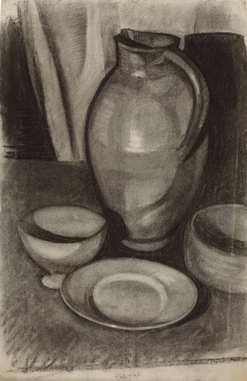 Bir Sürahi ile Natürmort; Doğa morte a la cruche, 1910 by Juan Gris