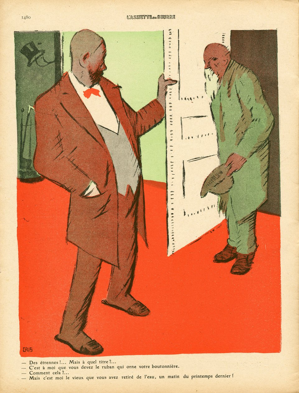 Tereyağı Tabağı, 457 numara, Renklerde Hiciv by Juan Gris
