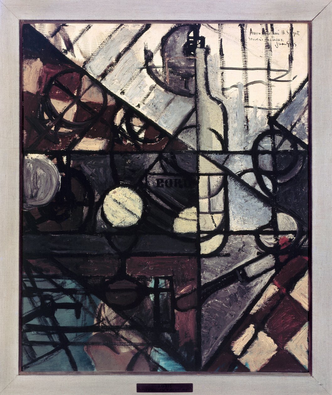 Bordeaux şişesi (tuval üzerine yağlı boya, 20. yüzyıl) by Juan Gris