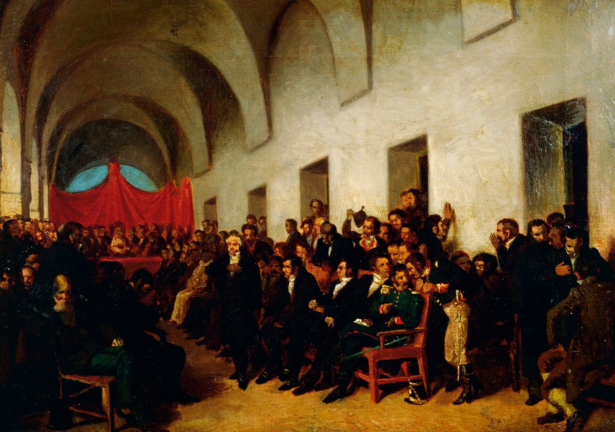Cabildo oturumda, 22 Mayıs by Juan Manuel Blanes
