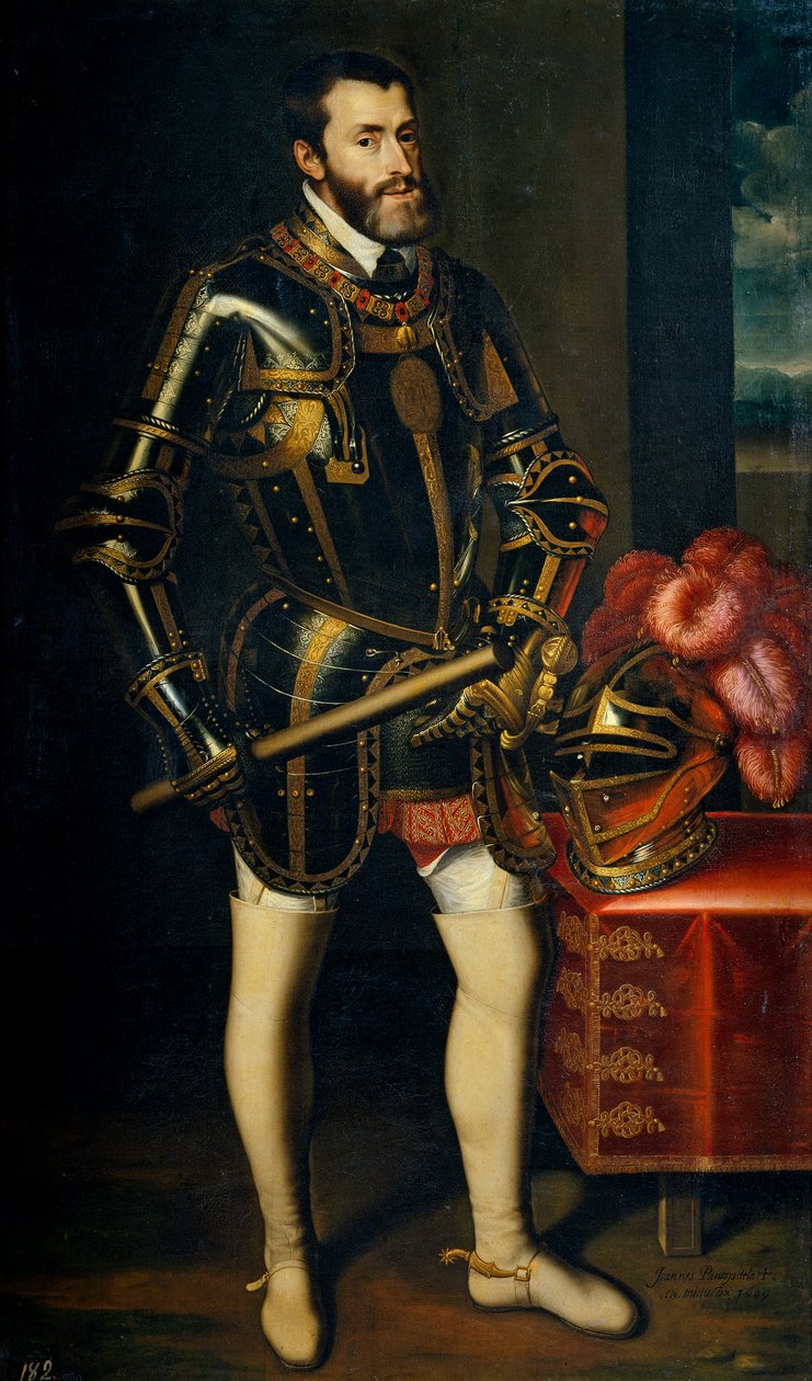 İspanya Charles V by Juan Pantoja de la Cruz