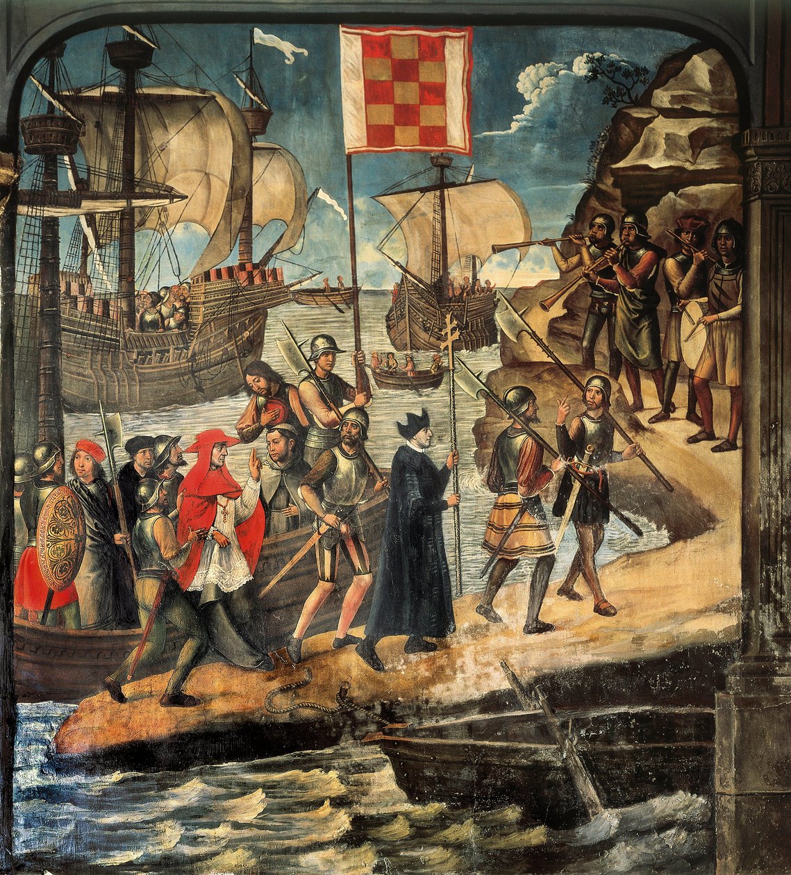 Oran'da Kardinal Cisneros Çıkarması, c. 1514 (fresk) by Juan de Borgoña