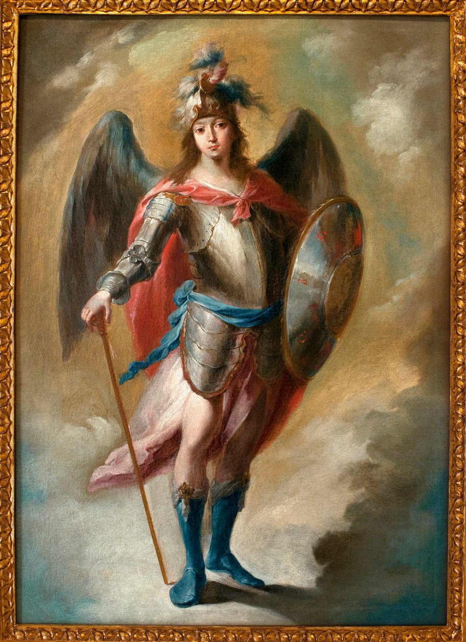 Başmelek Aziz Mikail - Tablo Juan de Espinal (1714-1783), Tuval Üzerine Yağlıboya, yak. 1780 - Sevilla Güzel Sanatlar Müzesi, İspanya by Juan de Espinal