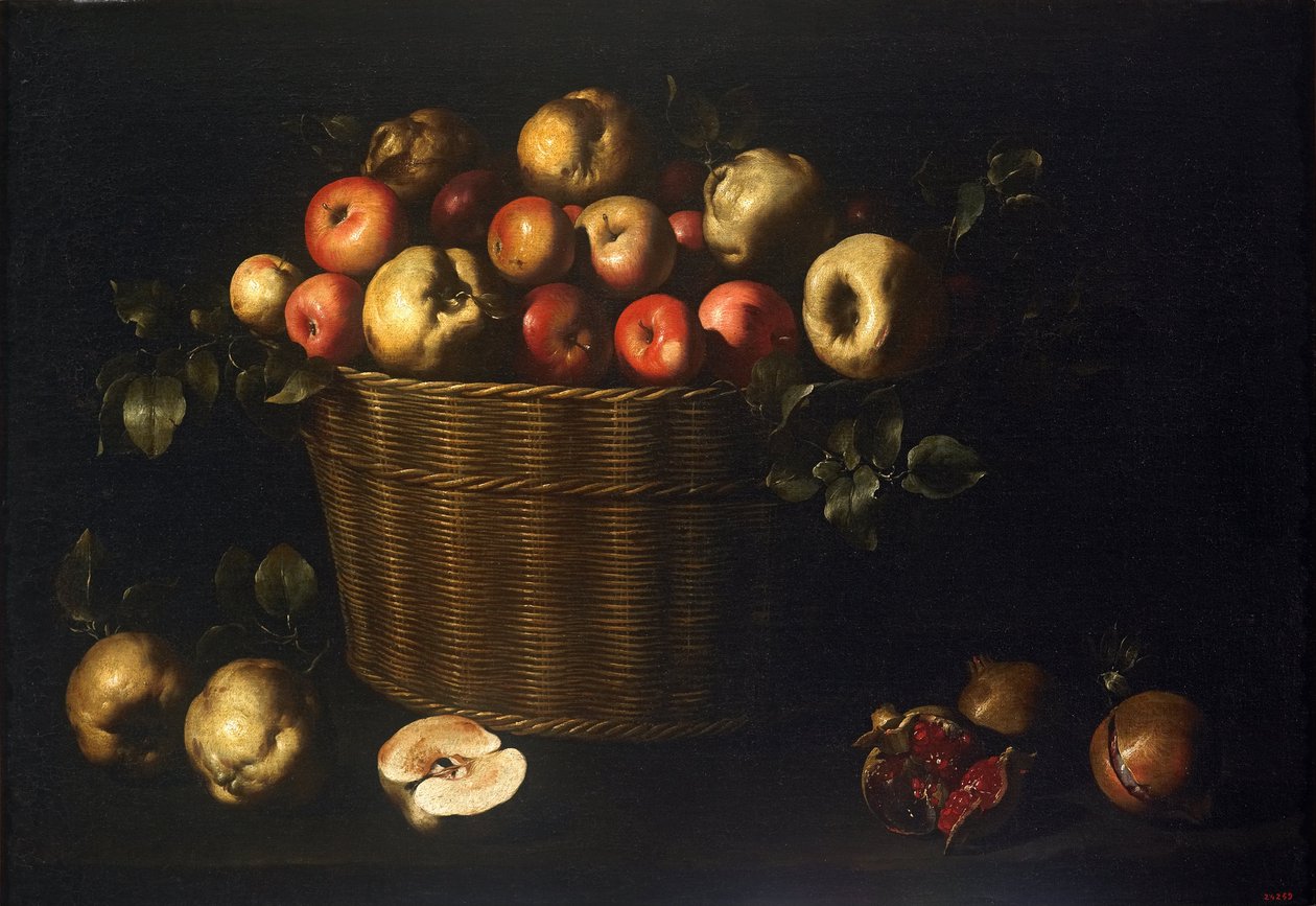 Elma, Ayva ve Narlı Sepet by Juan de Zurbaran