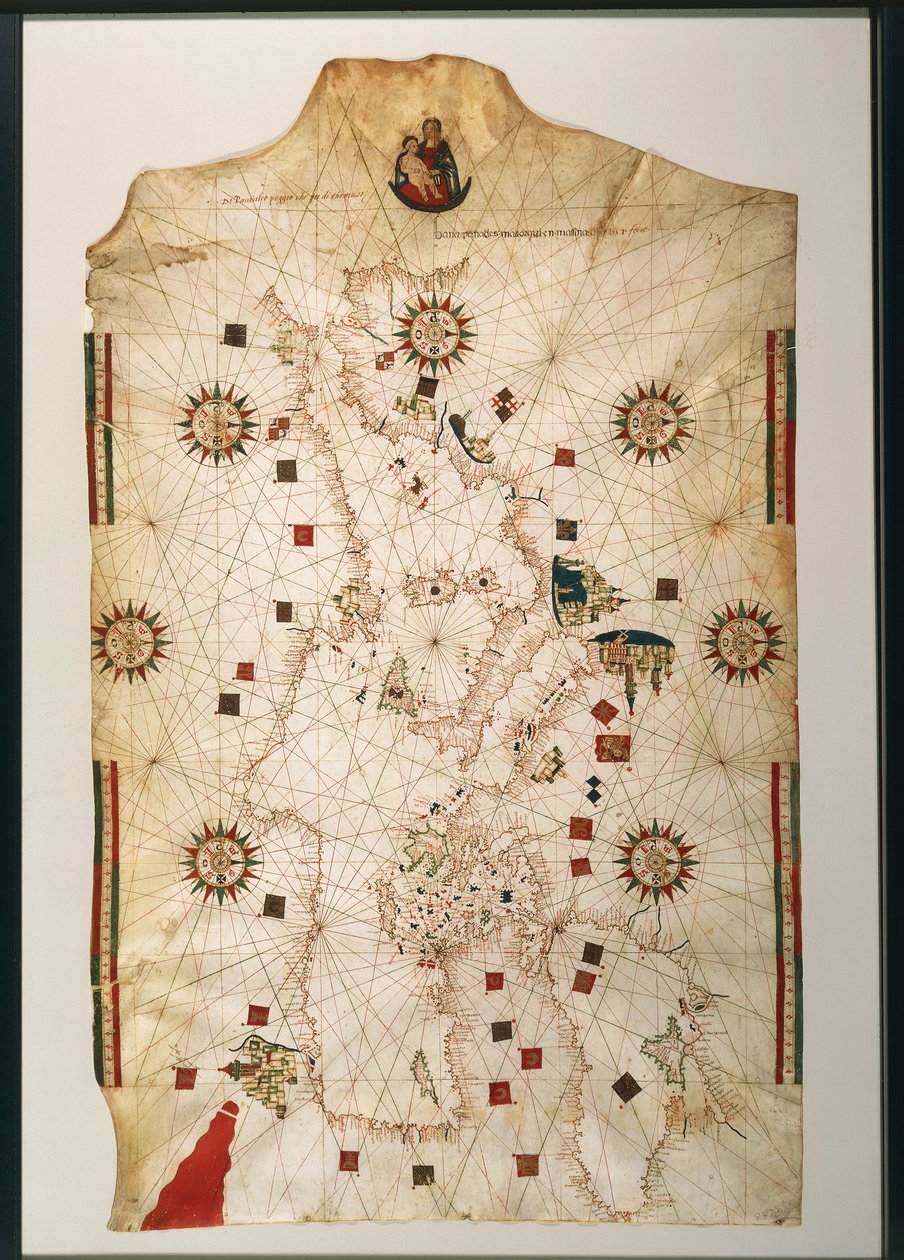 Juan de la Cosa tarafından deniz planisferinin 19. yüzyıl kopyası by Juan de la Cosa