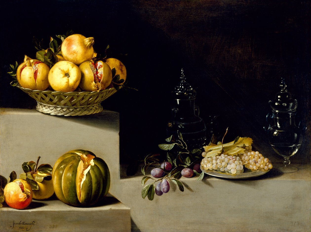 Meyve ve Züccaciye ile Natürmort, 1626 by Juan van der Hamen